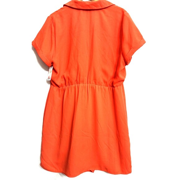 Nine West Surplice Shirt Dress Size XXL Spring Summer Wrap Short Sleeve Mini New - Picture 6 of 11